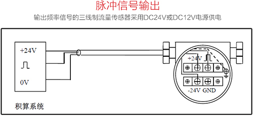 涡街流量计脉冲信号输出接线图