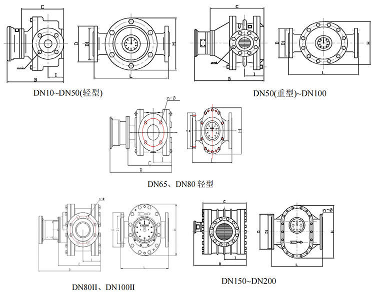 石蜡油流量计外形图