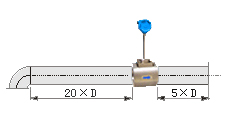 大口径涡街流量计直管段安装要求示意图三