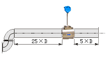 大口径涡街流量计直管段安装要求示意图四