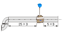 压缩气体计量表直管段安装要求示意图四