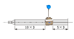 插入式压缩空气流量计直管段安装要求示意图二