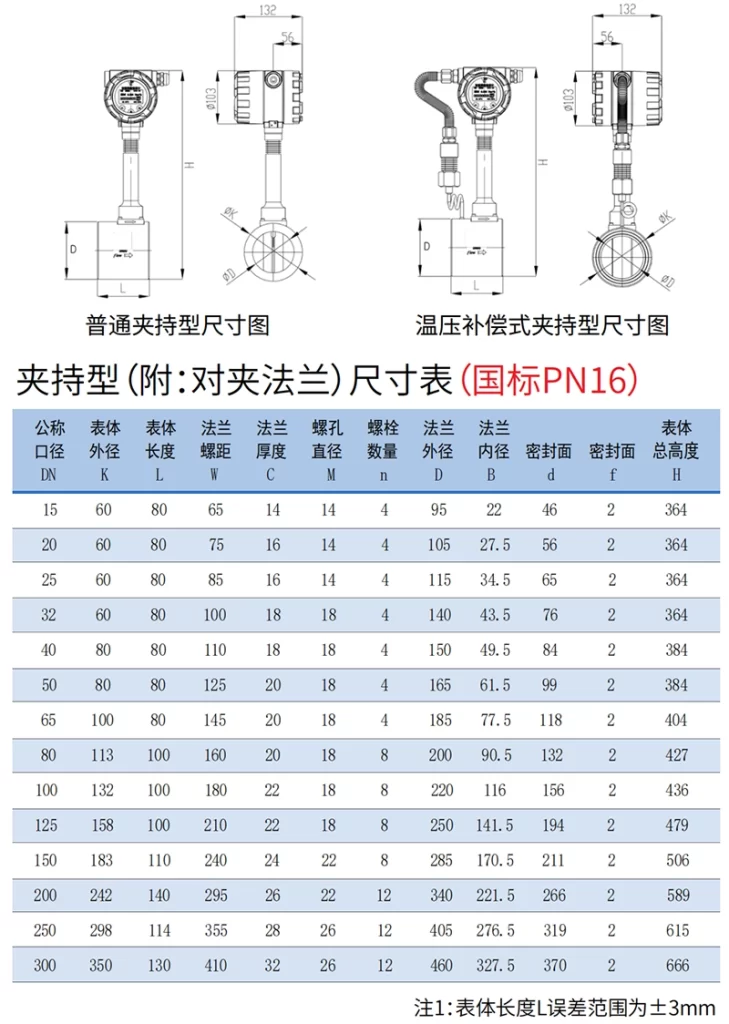 夹持式外形尺寸
