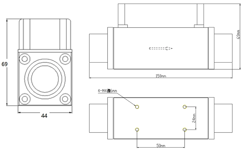 DN8-DN25的尺寸图